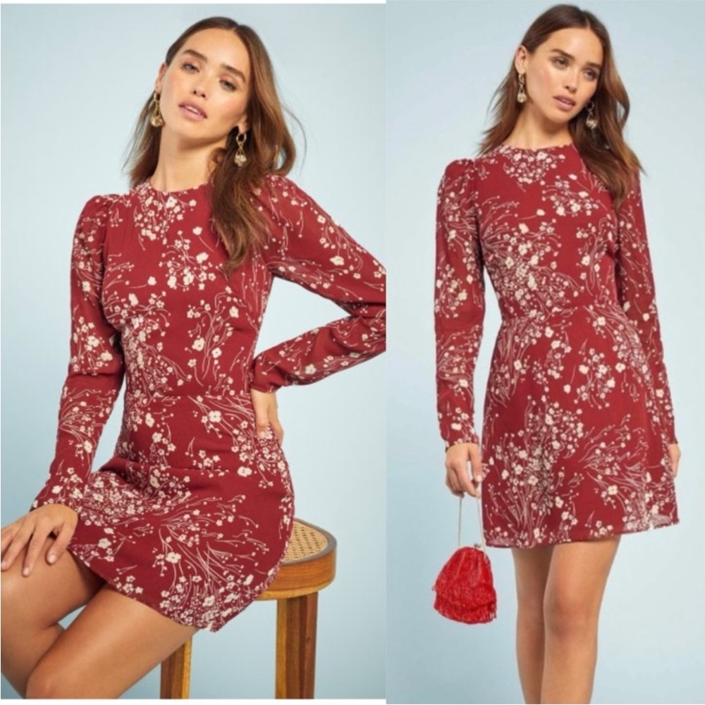 Reformation Romee Mini Red Dress Bryce Size 4